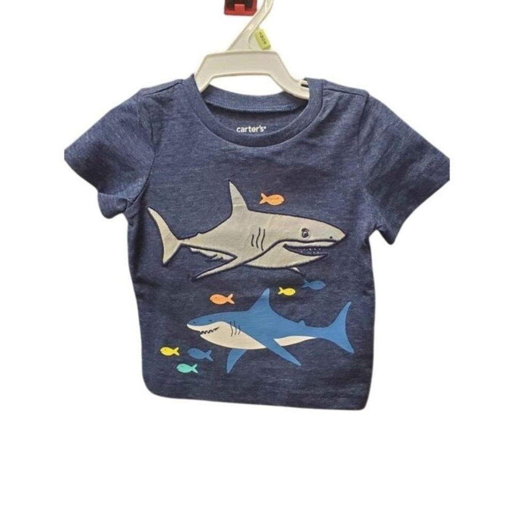 Shark Embroidery Carter's 3 Months Baby Boy Shirt
